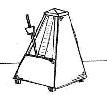 Zeichnung eines Metronoms nach Maelzel